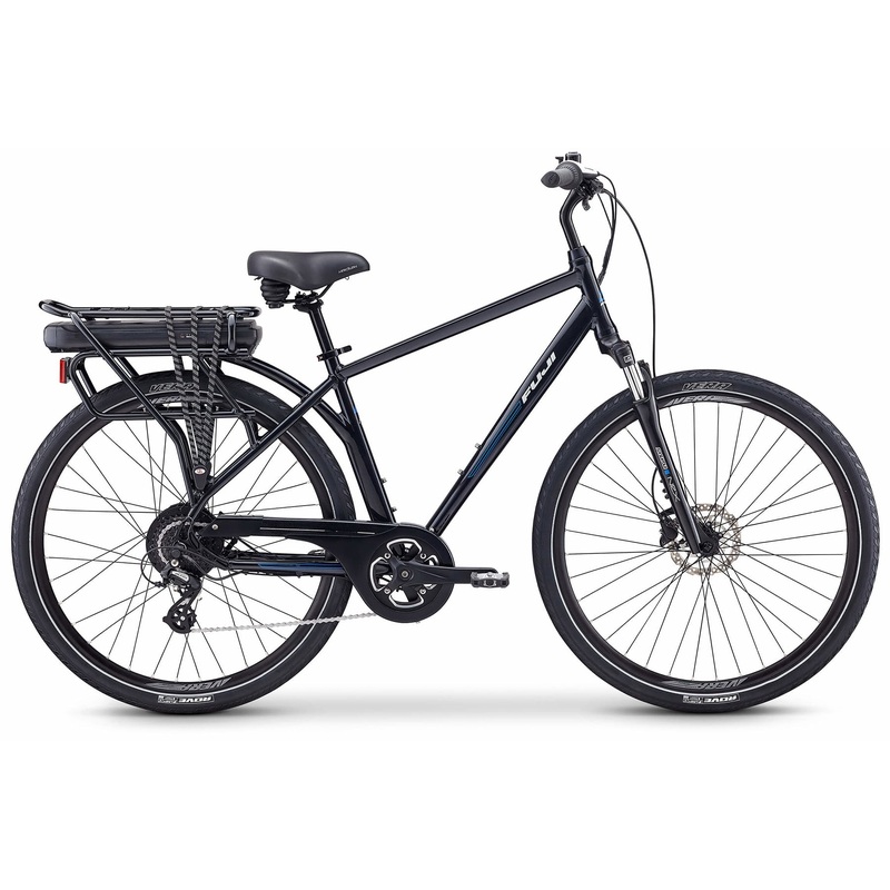 Fuji E-Crosstown USA Electric Bike - Pearl Black