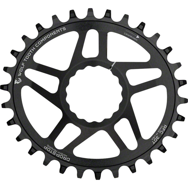 Wolf Tooth Elliptical Direct Mount Chainring - 28t RaceFace/Easton CINCH Direct Mount Drop-Stop 6mm Offset BLK