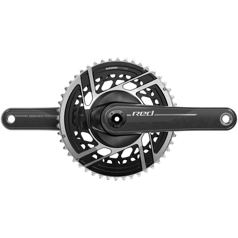 SRAM RED Crankset - 172.5mm, 2x 12-Speed, 46/33t, 8-Bolt Direct Mount, DUB Spindle Interface, Natural Carbon, E1