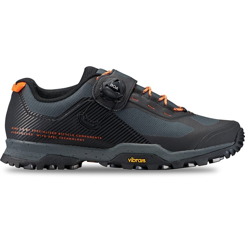 Specialized rime 2.0 hydroguard shoe black/cast battleship/blaze 39.5