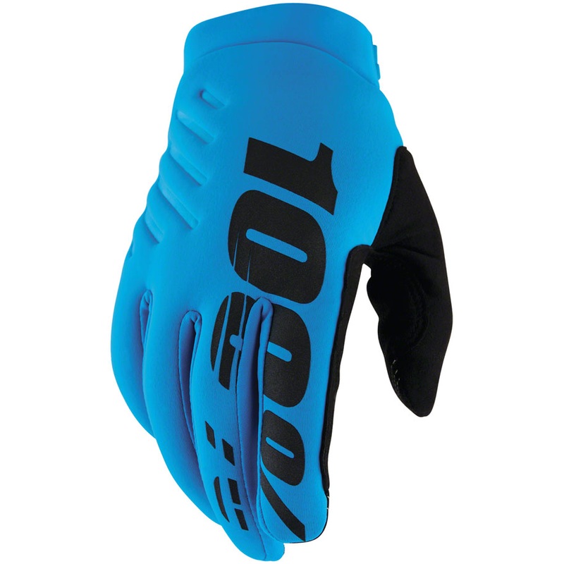 100% Brisker Gloves - Turquoise Full Finger Mens X-Large