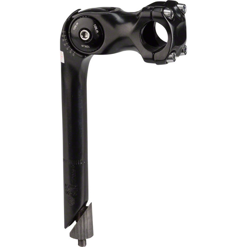 Kalloy 820 Stem - 100mm 25.4 Clamp Adjustable 22.2-24tpi Quill Alloy Black