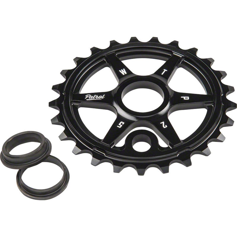 We The People Patrol Sprocket 33t BLK 23.8mm Spindle Hole With Adaptors 19mm 22mm