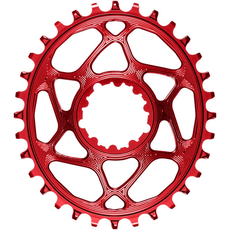 absoluteBLACK Oval Narrow-Wide Direct Mount Chainring - 32t, SRAM 3-Bolt Direct Mount, 3mm Offset, Red