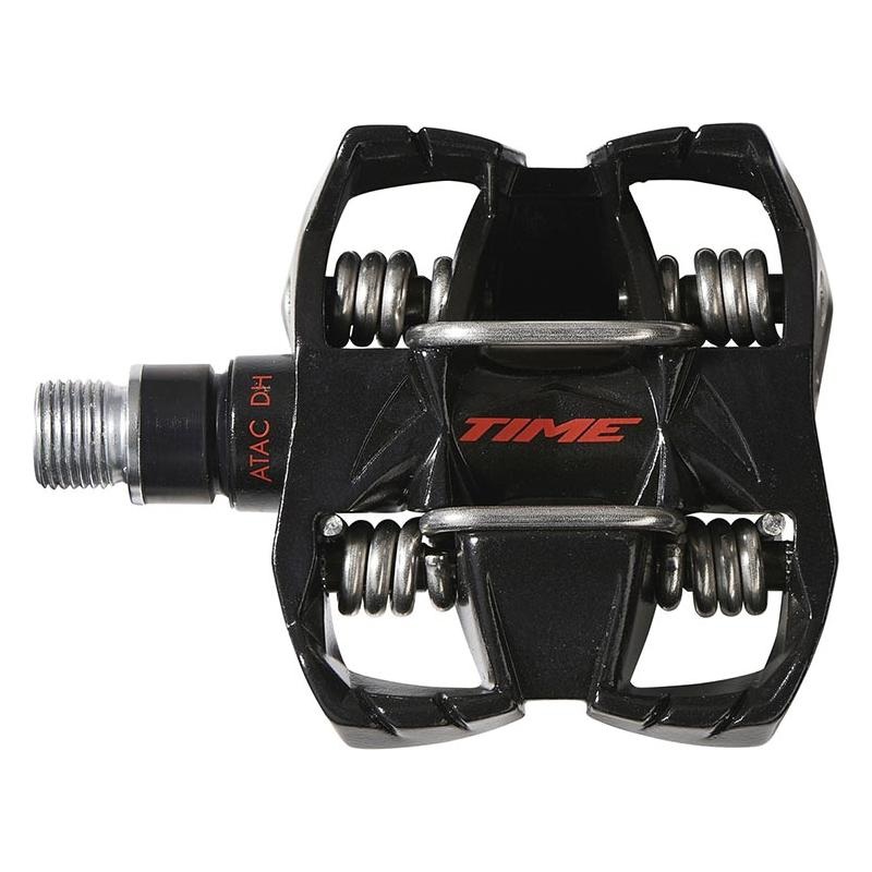 Time ATAC DH 4 Pedals - Dual Sided Clipless with Platform Aluminum 9/16 Black/Red
