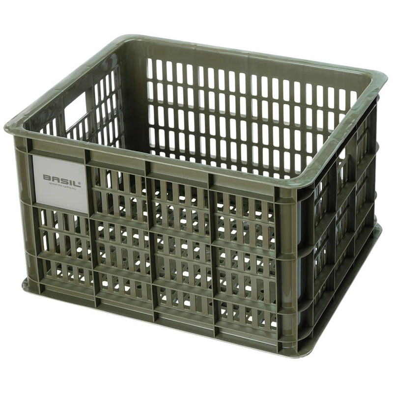 Basil Bicycle Crate M 29.5L Recycled Synthetic Moss Green