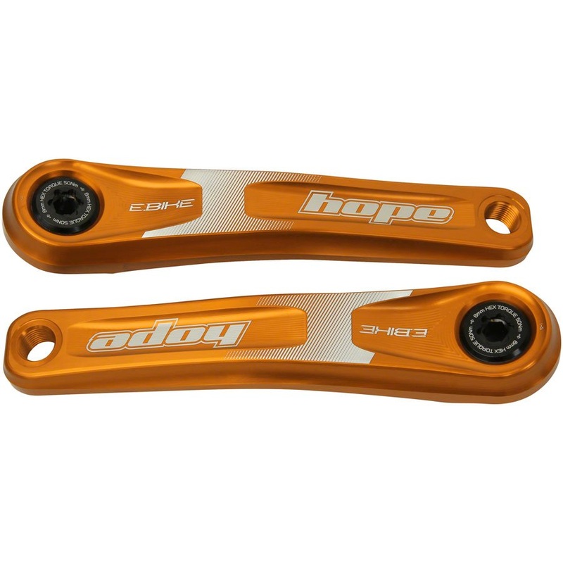 Hope Ebike Crank Arm Set - 165mm ISIS Specialized Offset Orange