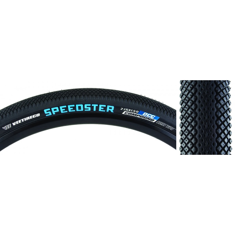 Tire Vee Speedster 27.5X1.5 Black/Bk Fold/120/Tlr/Dcc/B-Proof E25