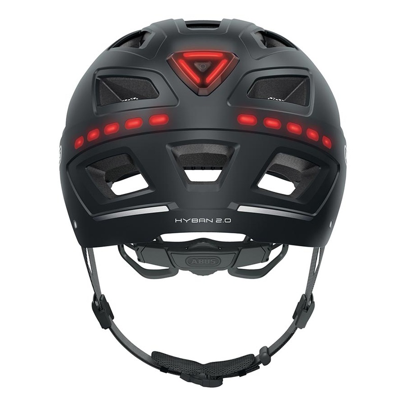 Abus Hyban 2.0 LED Helmet - Signal Black Medium