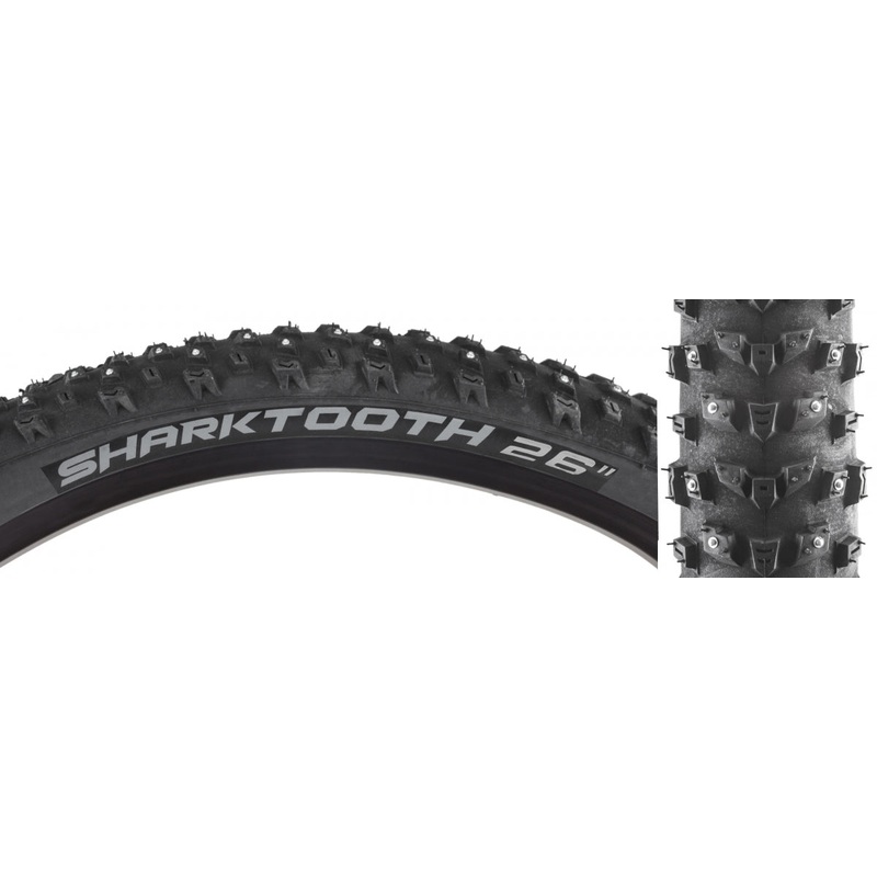 Arisun Sharktooth 26 x 4.0 Clincher Studded Wire TPI 20 Black/Black Reflective T090305