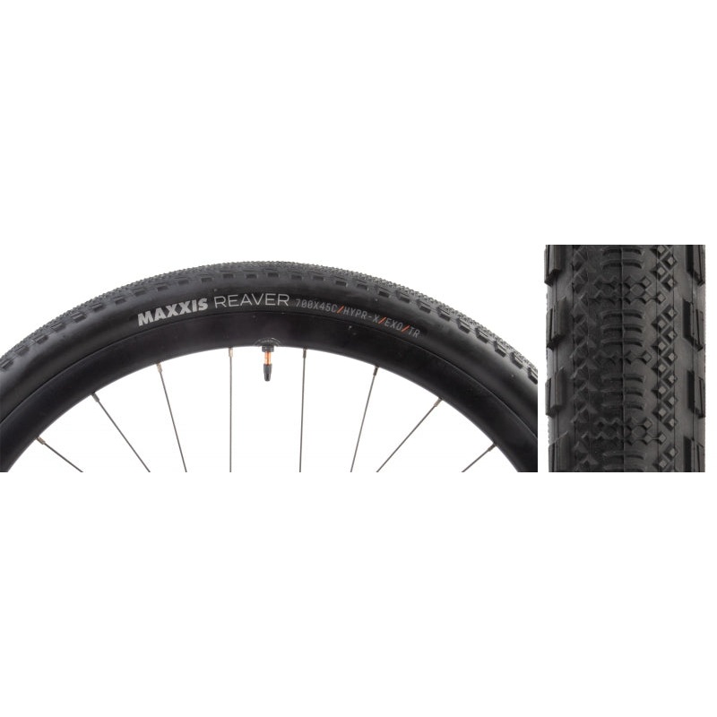 Maxxis Reaver Tire - 700 x 45 Tubeless Folding Black HYPR-X EXO