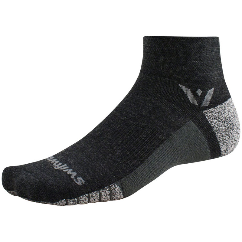 Swiftwick Flite XT Trail Quarter Crew Socks - 2" Coal X-Large