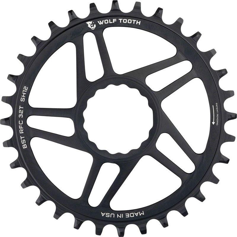 Wolf Tooth Direct Mount Chainring - 32t RaceFace/Easton CINCH Direct Mount Boost 3mm Offset Requires 12-Speed Hyperglide Chain Black