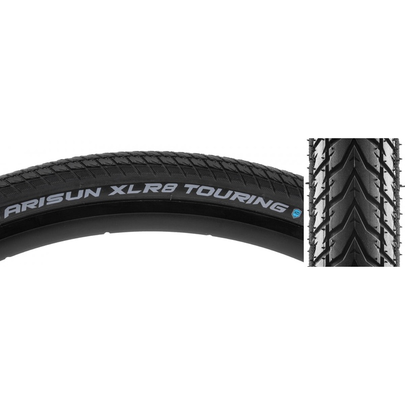 Arisun XLR8 Touring 700 x 35 PSI 75 TPI 60 Clincher Wire Black/Black Reflective T070507