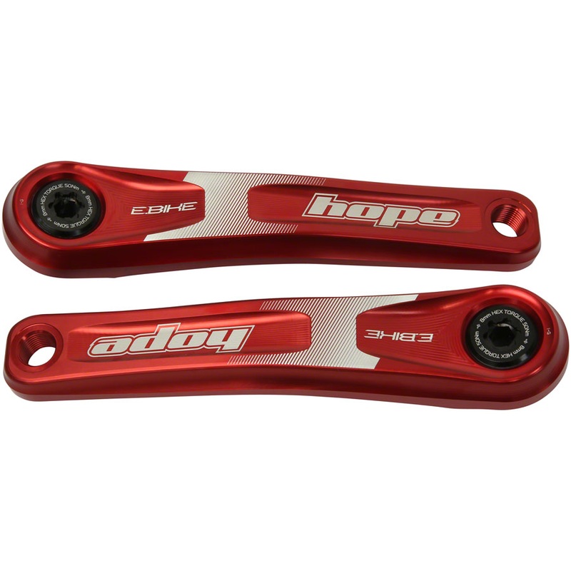 Hope Ebike Crank Arm Set - 155mm ISIS Standard Offset Red