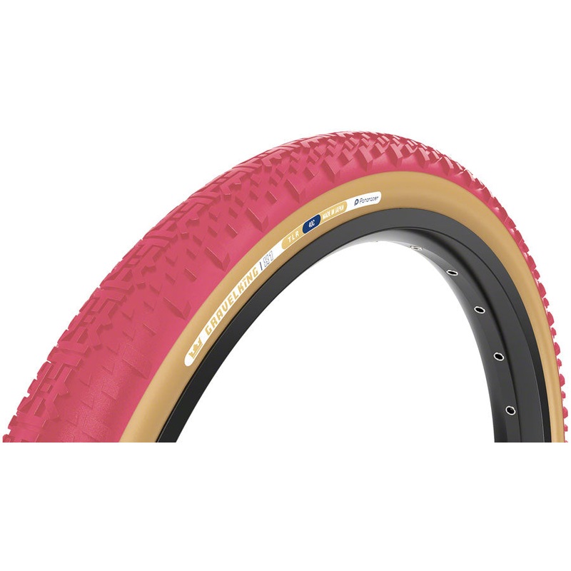 Panaracer GravelKing X1 Tire - 700 x 45 Tubeless Folding Cranberry/Brown