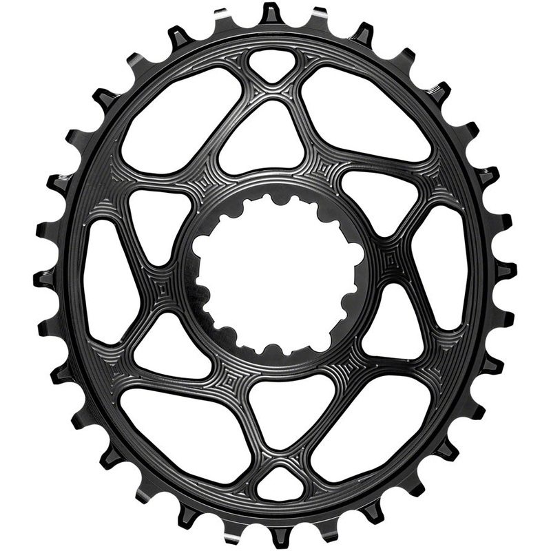 absoluteBLACK Oval Direct Mount Chainring - 32t, SRAM 3-Bolt Direct Mount, 3mm Offset, Requires Hyperglide+ Chain, Black