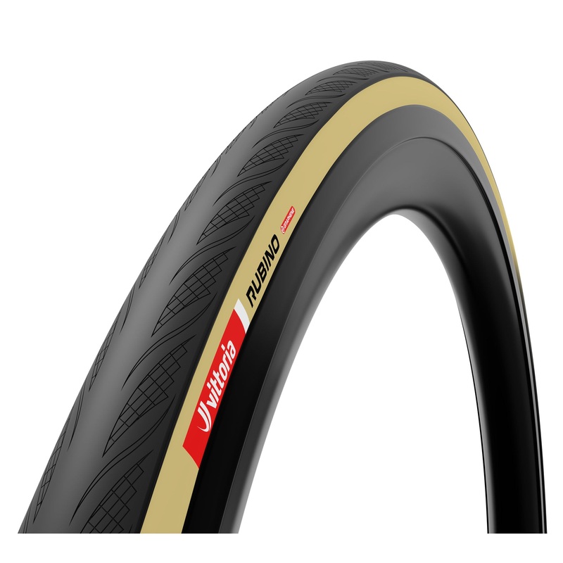 Vittoria Rubino V Tire - 700 x 34 Clincher Folding BLK/Tan 1C Graphene + Silica G2.0