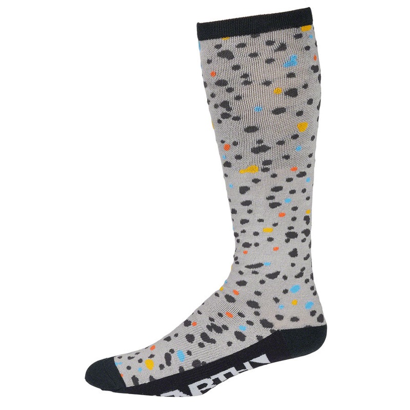 45NRTH Speck Heavyweight Knee High Wool Sock - Gray/Dark Blue Medium