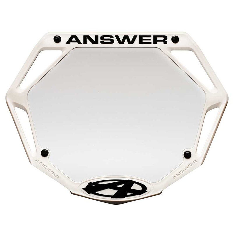Answer BMX 3D Number Plate - White