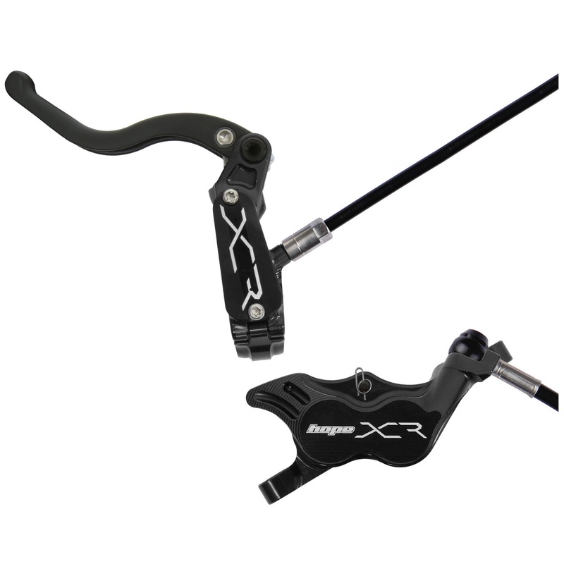 XCR Pro E4 Disc Brake and Lever Set - Front Hydraulic Post Mount Black