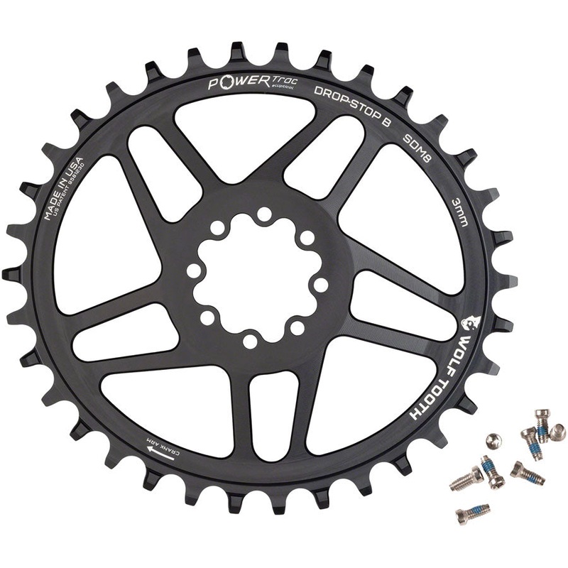 Wolf Tooth Elliptical Direct Mount Chainring - 32t, SRAM Direct Mount, Drop-Stop B, For SRAM 8-Bolt Cranksets, 3mm