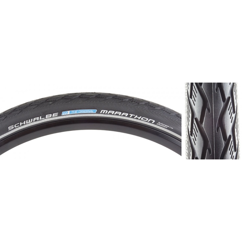 Tire Swb Marathon 20X1.75 Perf Twin Gn-Guard Black/Bk/Ref Endurance E50 Wire