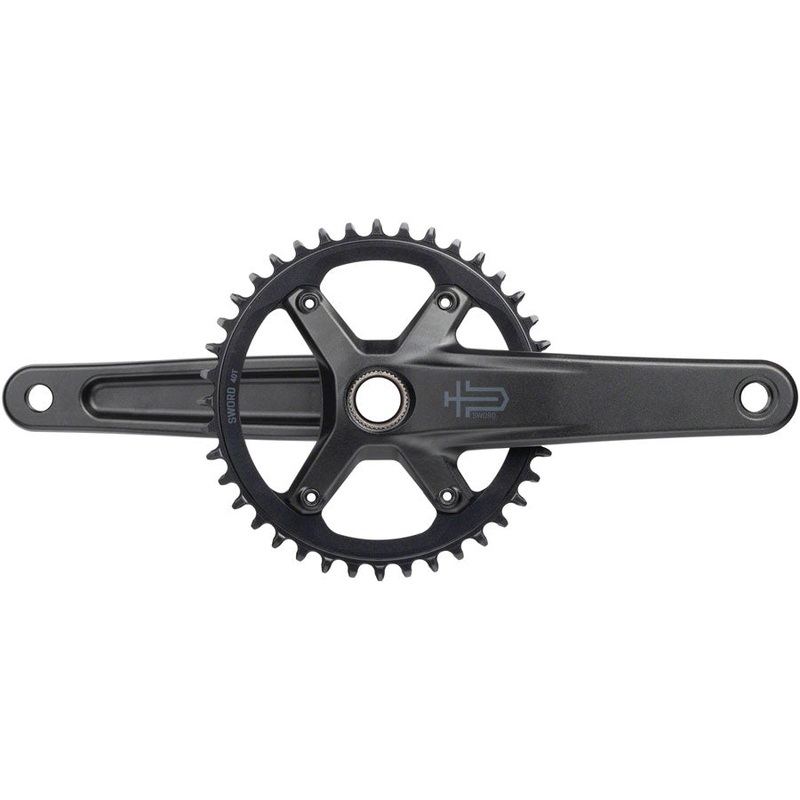 microSHIFT Sword 1x Crankset - 172.5mm 10-Speed 40t 110 Asym BCD  24mm Spindle BLK
