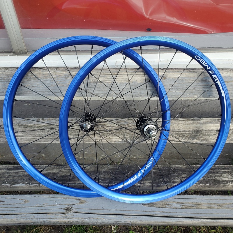 24" TNT M80X Freewheel BMX Wheelset - Pair - Blue