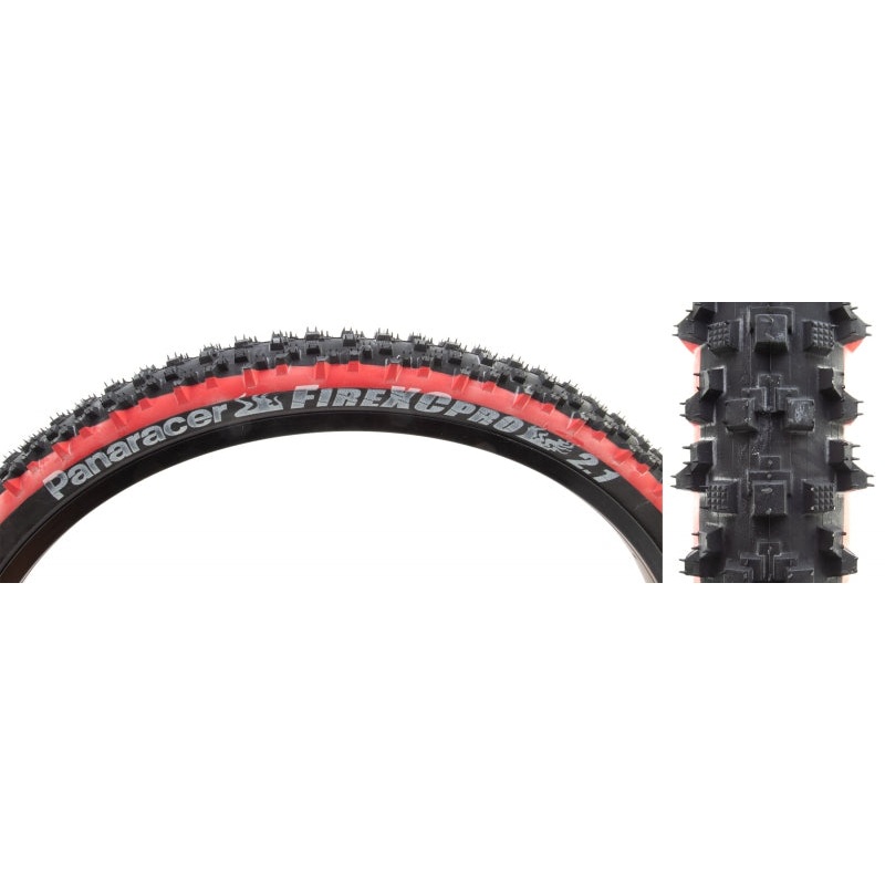 Panaracer Fire Pro Tire - 26 x 2 .1 Tubeless Folding Black/Red