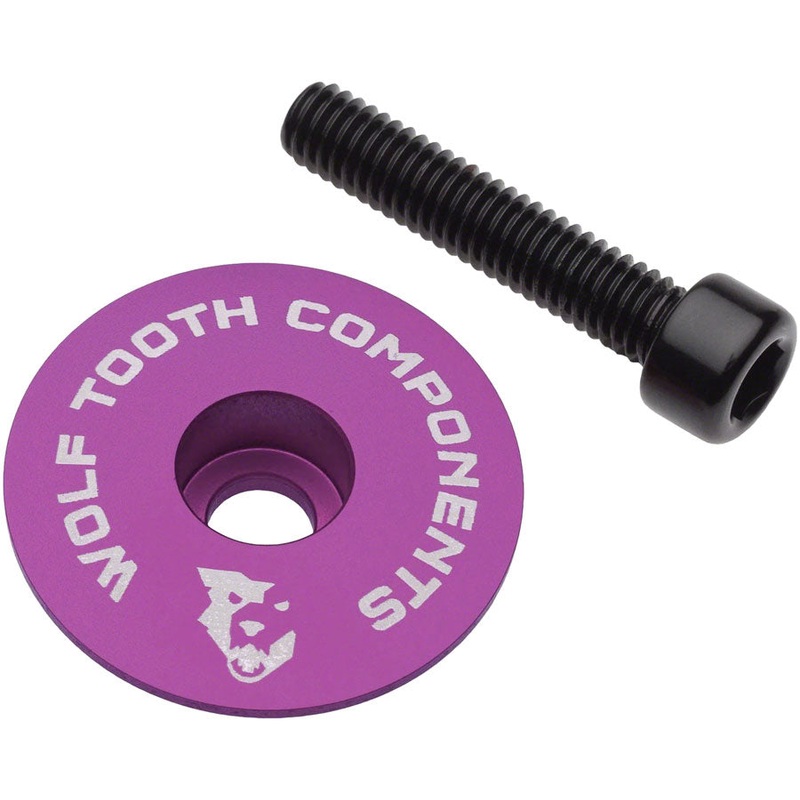 Wolf Tooth Ultralight Stem Cap - Flat, Ultraviolet Purple