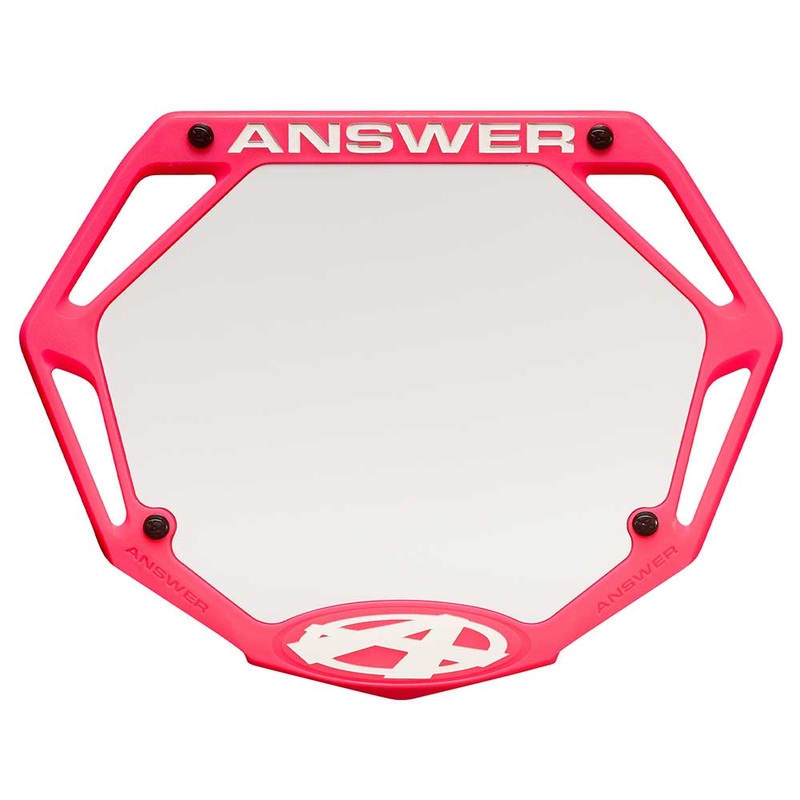 Answer BMX 3D Number Plate - Pink