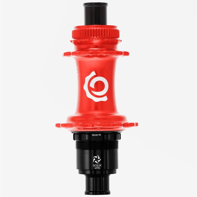 Industry Nine Solix M Classic Rear MS, Disc Hub, Rear, 28H, 12mm TA, 148mm, Shimano Micro Spline, Red