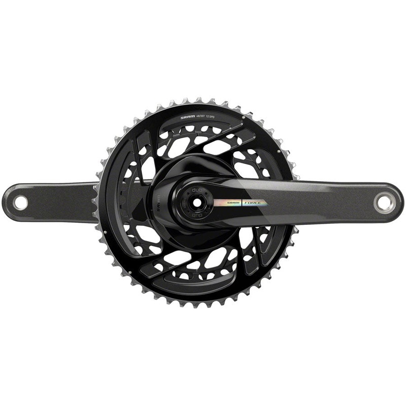 SRAM Force Crankset - 175mm 2x 12-Speed 50/37t Direct Mount DUB Spindle Interface Iridescent Gray D2