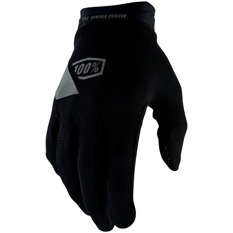 100% Ridecamp Gel Gloves - Black, Full Finger, Medium