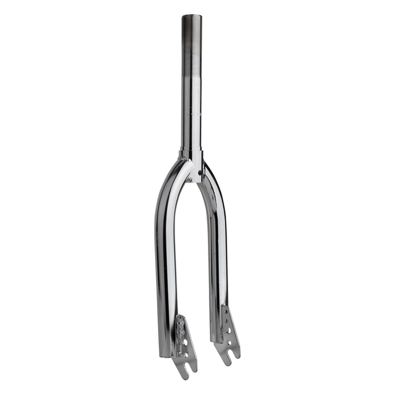 16" 1" Threaded BMX Fork - Headtube w/ 4 hole dropout - Chrome