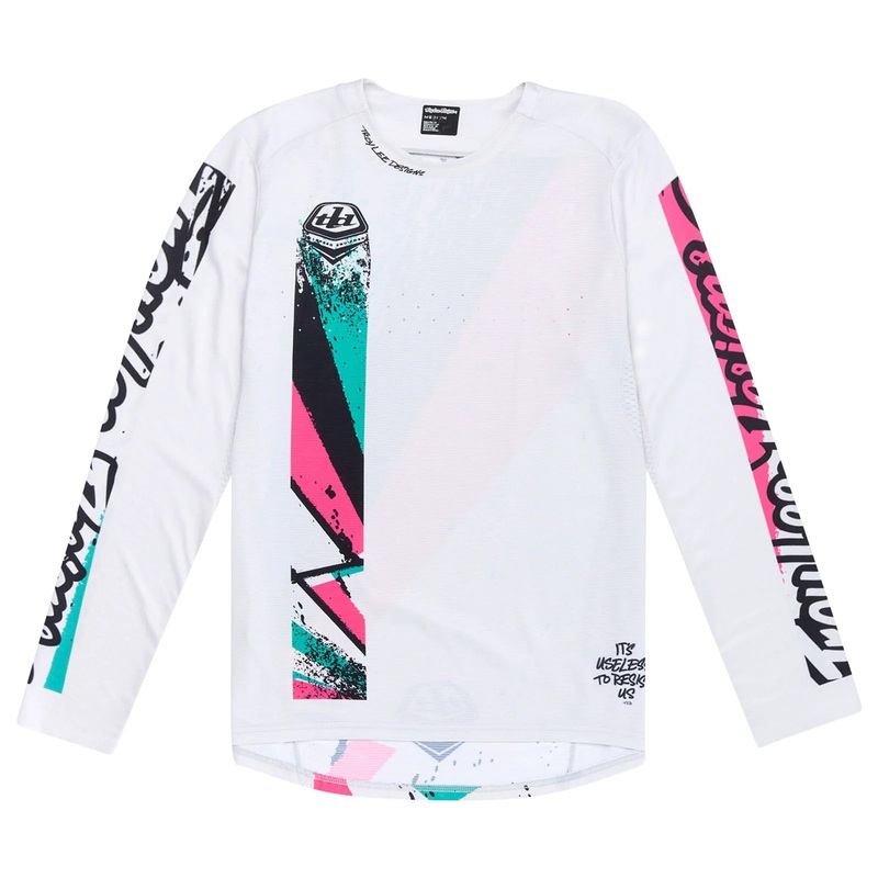 Troy Lee Designs Sprint Long Sleeve MTB Jersey - Full Pull - Chalk