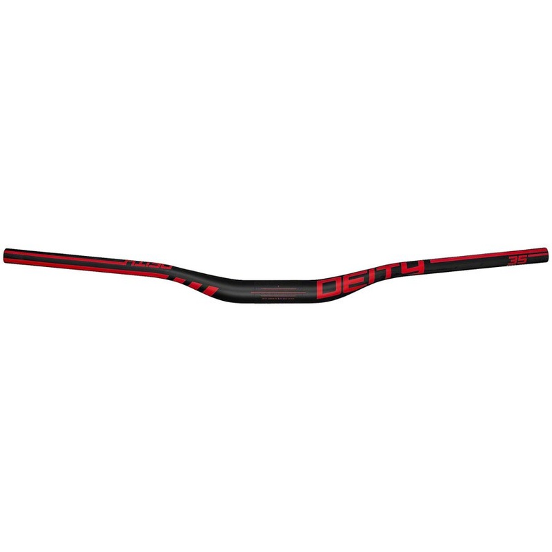 Deity Speedway 35 Carbon Handlebars - 30mm Rise - 810mm Width - 35mm Clamp - Red