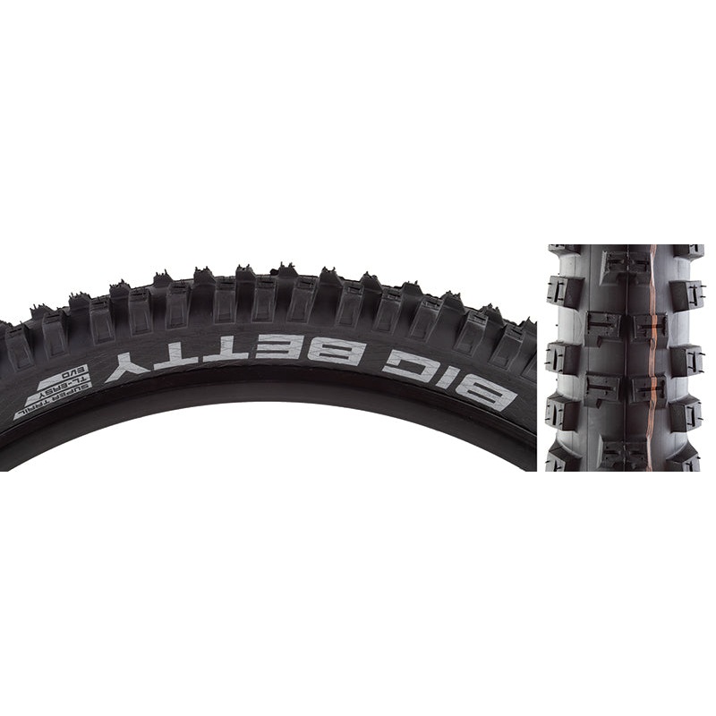 Schwalbe Big Betty Tire - 27.5 x 2.6" Tubeless Folding BLK Evolution Line Addix Soft Super Trail