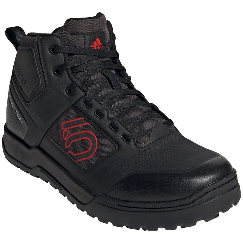 Five Ten Impact Pro Mid Flat Shoes  -  Mens Core Black/Red/Core Black 8.5