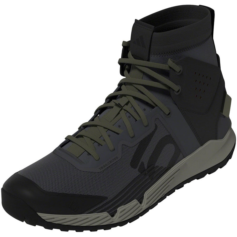 Five Ten Trailcross Mid Pro Flat Shoes - Mens Gray Six/Core BLK/Olive Strata 11.5