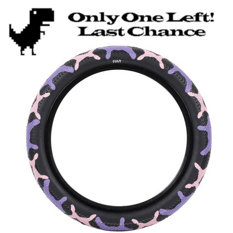 16x2.30 Cult BMX Vans Tire - Purps Camo (Purple & Pink) w/ Black Sidewall