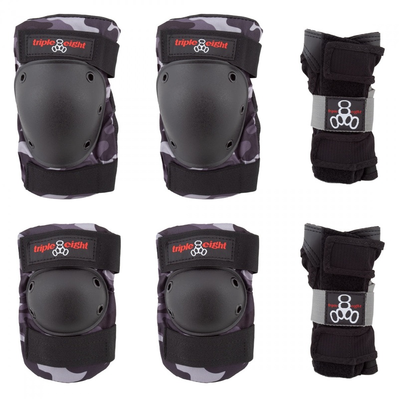 Triple Eight Saver Series 3-Pack Charcoal Camo LG Unisex
