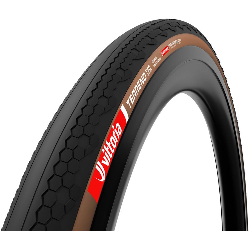 Vittoria Terreno T10 Hardpack Tire - 700 x 40, Tubeless, Folding, Black/Brown, Gravel Endurance, Graphene, G2.0 11A00823