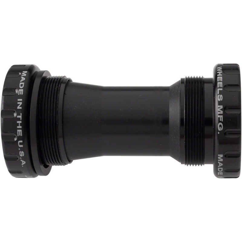 Wheels Manufacturing BSA Bottom Bracket - Shimano Road, ABEC-3 Bearings, Black Cups