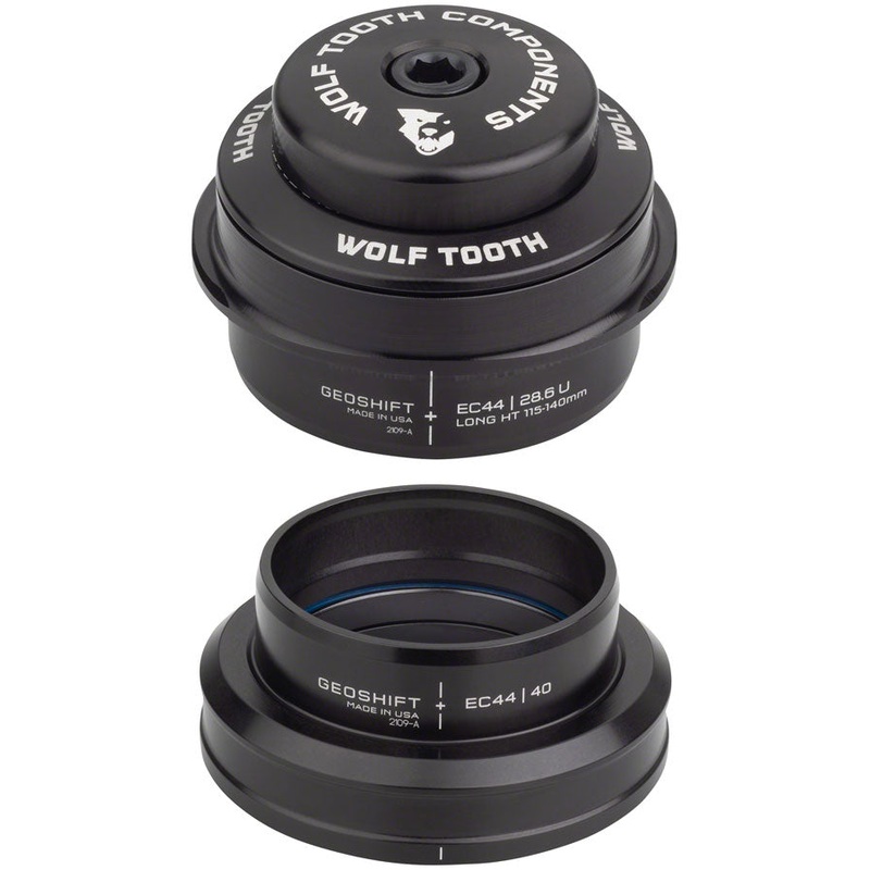 Wolf Tooth GeoShift Performance Angle Headset - 2 Deg, Long, EC44/EC44, Black