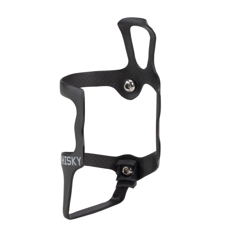 WHISKY No.9 SER Carbon Water Bottle Cage - Right Side Entry Matte Black