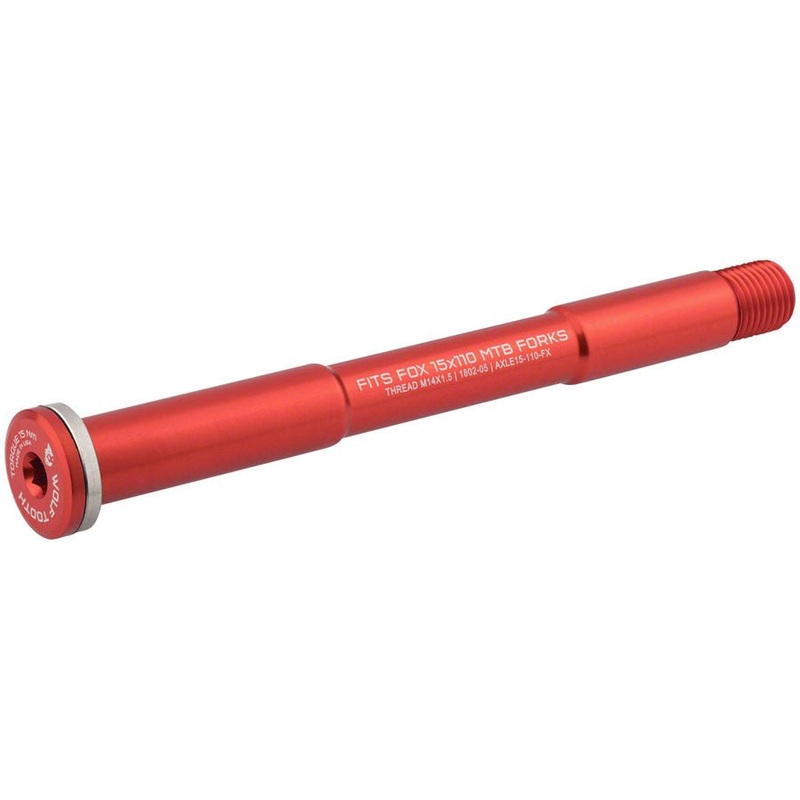 Wolf Tooth Front Thru Axle - FOX 15x110mm - Red