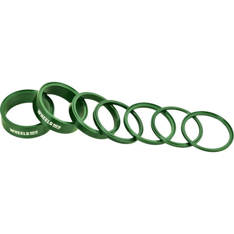 Wheels Manufacturing StackRight Headset Spacer Kit - Green