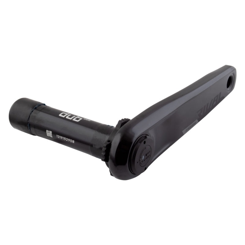 Rival AXS Wide Power Meter Left Crank Arm Spindle Upgrade Kit - 172.5mm 8-Bolt Direct Mount DUB Spindle Interface BLK D1